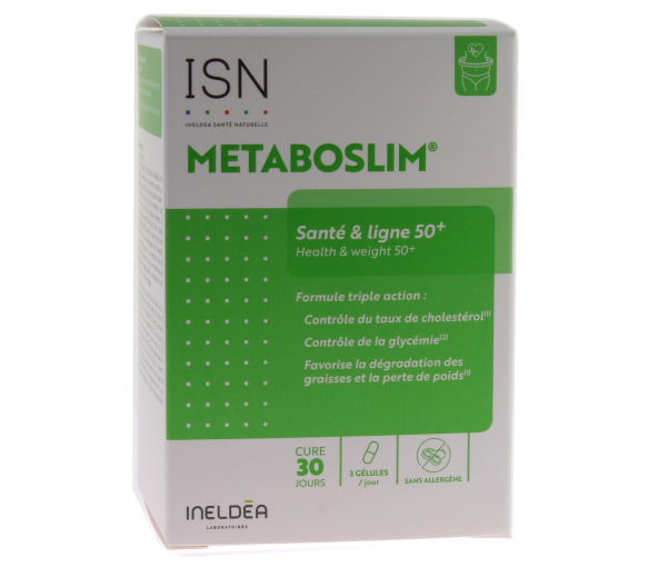 Metaboslim spécial graisse abdominale 50+ Ineldea - boite de 90 gélules végétales - image 1