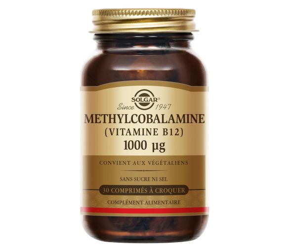 Méthylcobalamine vitamine B12 Solgar - pot de 30 comprimés - image 1