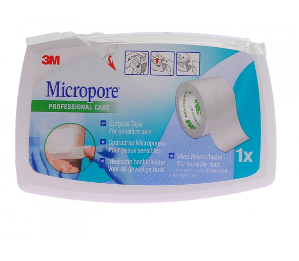 Micropore Sparadrap blanc 3M - rouleau de 2,5cm x 5 m - image 1