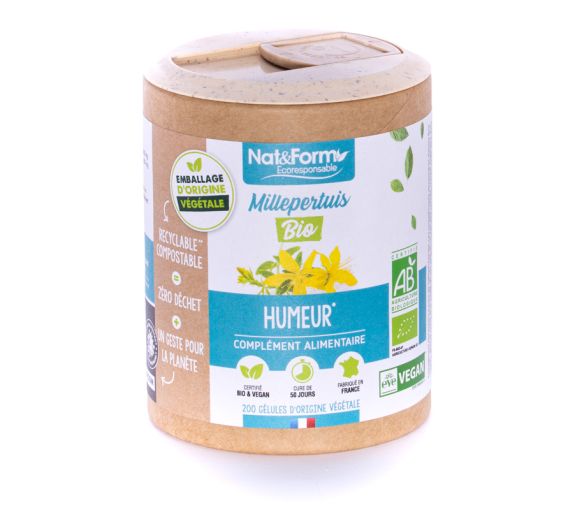 Millepertuis Bio Ecoresponsable Nat&Form - boite de 200 gélules - image 1