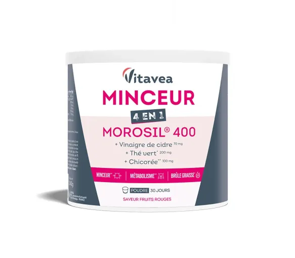 Minceur Morosil 400mg 4en1 saveur fruits rouges Vitavea - pot de 240g - image 1