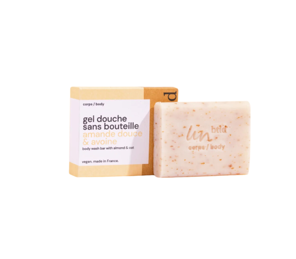 Mini gel douche sans bouteille amande douce & avoine Unbottled - pain de 35g - image 1