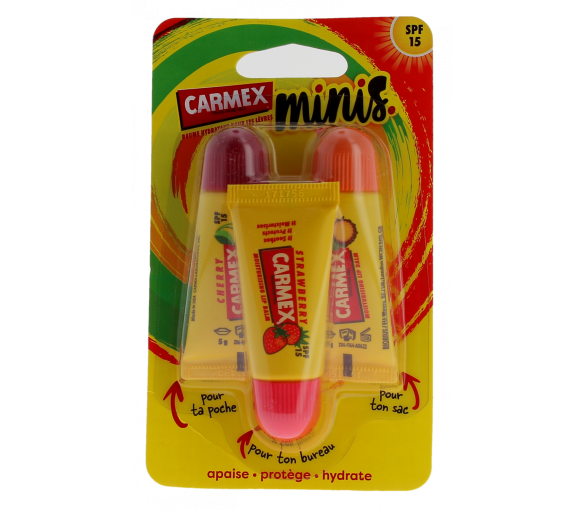 Minis baumes à lèvres Carmex - 3 tubes de 5g - image 1