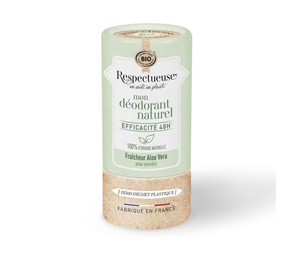 Mon déodorant naturel fraîcheur Aloe Vera bio Respectueuse - stick de 50g - image 1