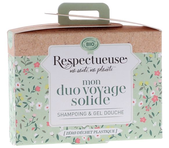 Mon duo voyage solide bio Respectueuse - 2 savons solides de 35g - image 1