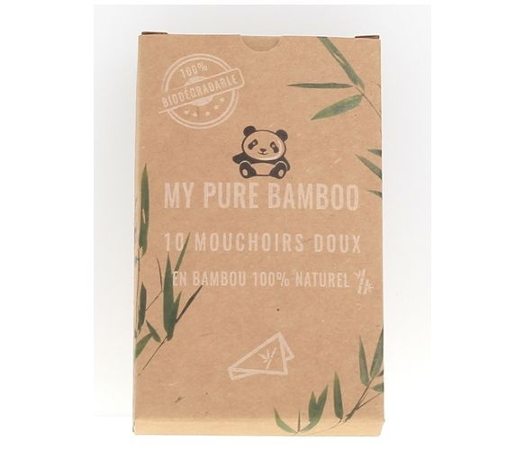Mouchoirs doux en bambou My Pure Bamboo - 10 mouchoirs
