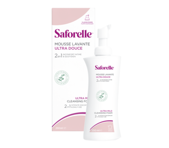 Mousse lavante ultra douce Saforelle - flacon pompe de 250ml - image 1