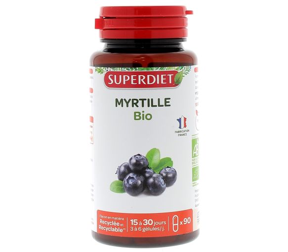Myrtille bio Super Diet - boite de 90 gélules - image 1
