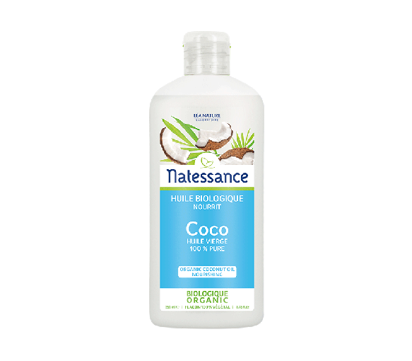 Coco bio huile vierge 100% pure Natessance - flacon de 250 ml