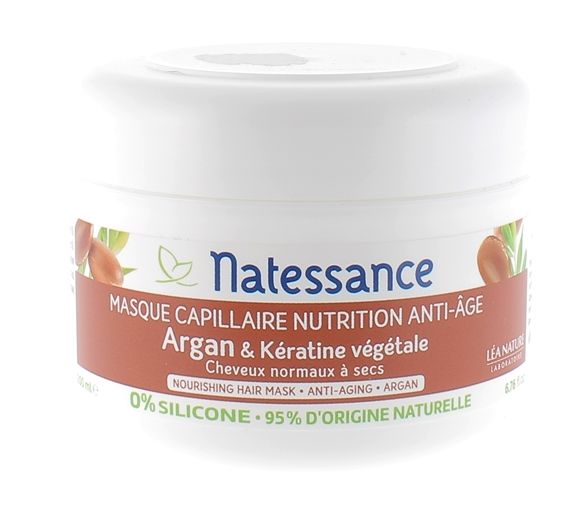 Natessance masque capillaire à l'argan Léa Nature - pot de 200 ml
