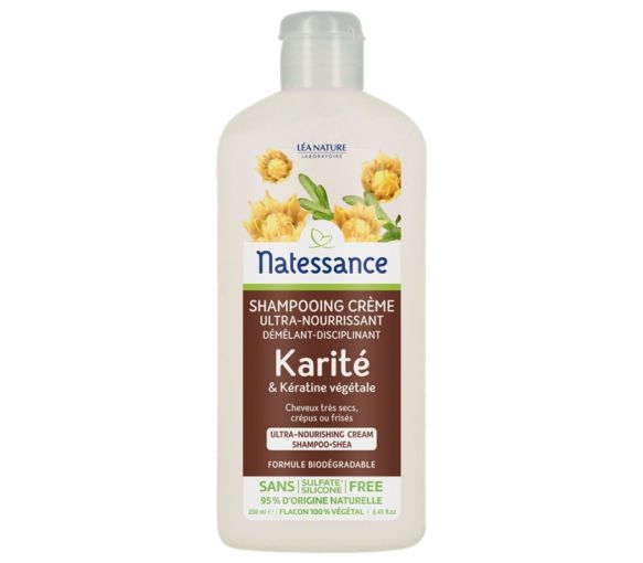 Natessance shampooing crème ultra nourrissant karité Léa Nature - flacon de 250 ml