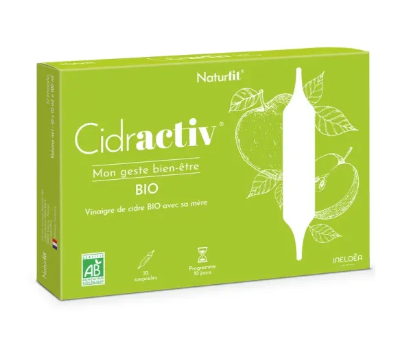 Naturfit Cidractiv bio Ineldea - boite de 10 ampoules