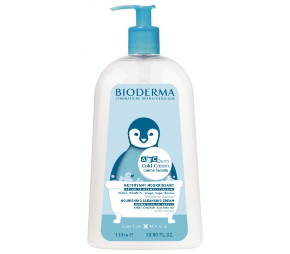 Nettoyant nourrissant bébés et enfants cold cream lavante Bioderma - flacon de 1 litre - image 1
