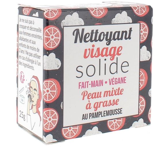 Nettoyant visage solide peau mixte à grasse Lamazuna - pain de 25g