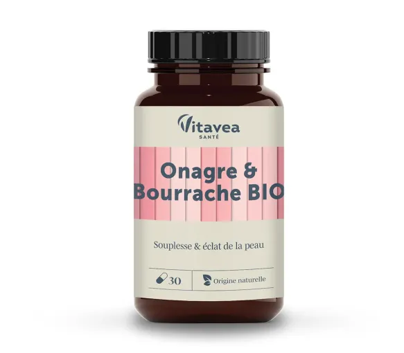 Onagre et bourrache bio Vitavea - boîte de 30 gélules