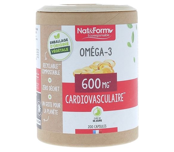 Oméga-3 Ecoresponsable Nat&Form - boite de 200 gélules - image 1
