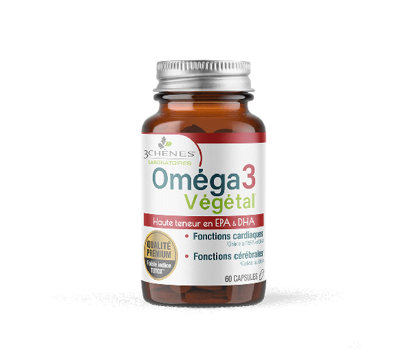 Omega 3 végétal Les 3 Chênes - pot de 60 capsules