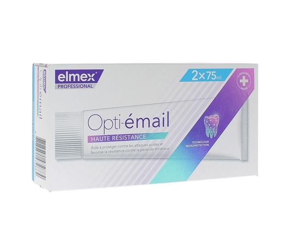 Opti-émail Dentifrice haute résistance Elmex - lot de 2 tubes de 75 ml