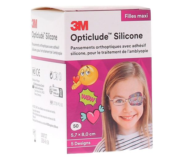 Opticlude silicone filles maxi 3M - 50 pansements de 5,7 x 8,0 cm - image 1