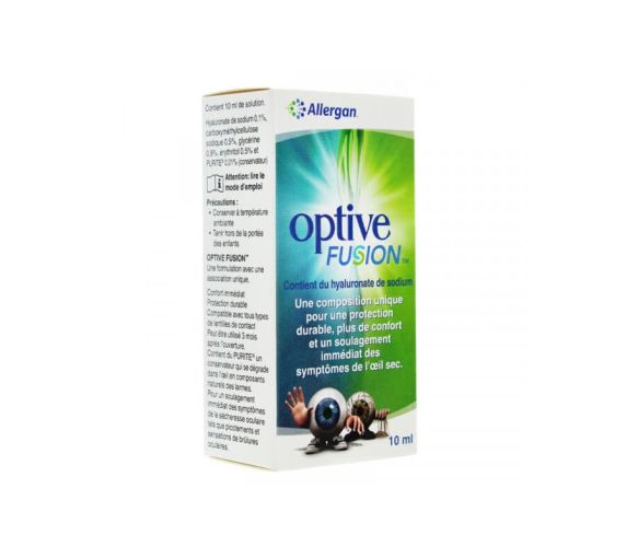Optive Fusion Solution opthalmique Allergan - flacon de 10 ml