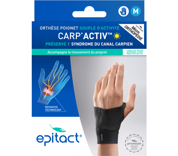 Carp'Activ Orthèse poignet souple d'activité main droite taille M Epitact - 1 orthèse - image 2