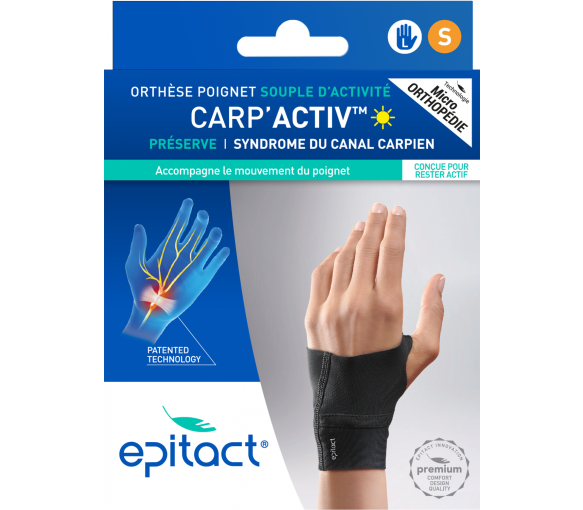 Carp'Activ Orthèse poignet souple d'activité main gauche taille S Epitact - 1 orthèse - image 2