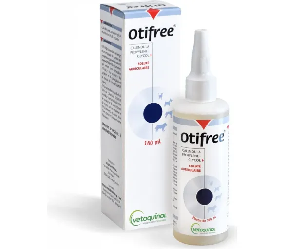 Otifree soluté oriculaire pour les chiens et les chats Vetoquinol - flacon de 160ml - image 1