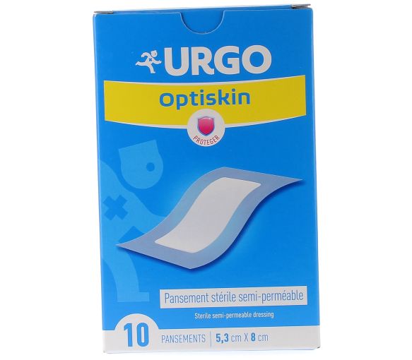 Pansement Stérile semi-perméable Optiskin Urgo - boîte de 10 pansements 5,3 cm x 8 cm