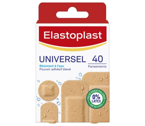 Pansements Universel résistant à l'eau Elastoplast - boîte de 40 pansements - image 1