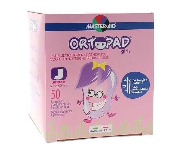 Pansement ophtalmique Girls Ortopad - boîte de 50 pansements