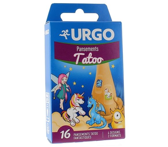 Pansements Tatoo pour enfants Urgo - boîte de 16 pansements