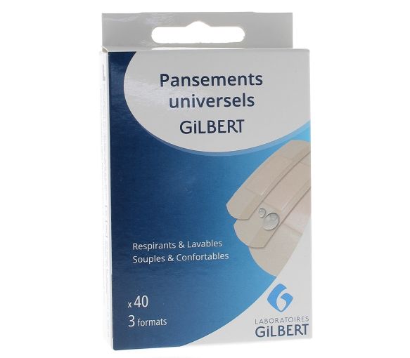 Pansements universels 3 formats Gilbert - boîte de 40 pansements - image 1