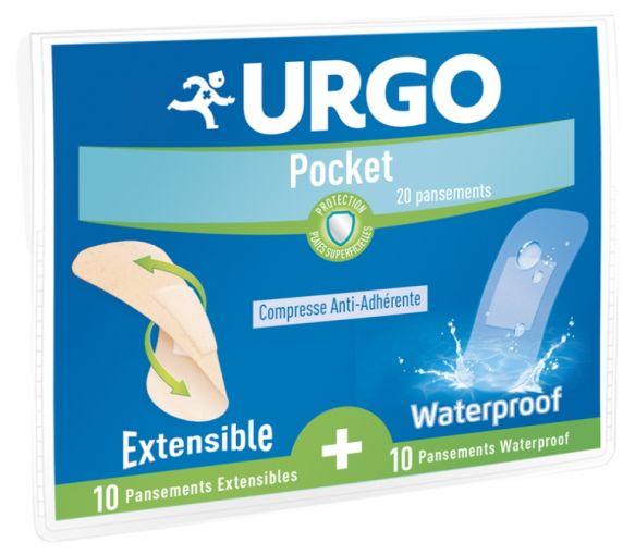 Pansements anti-adhérents Urgo Pocket - 20 pansements