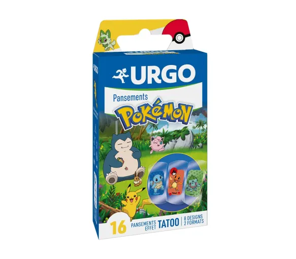 Pansements effet tatoo Pokémon Urgo - boite de 16 pansements - image 1