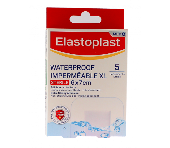 Pansements waterproof XL Elastoplast - boite de 5 pansements de 6x7cm - image 1