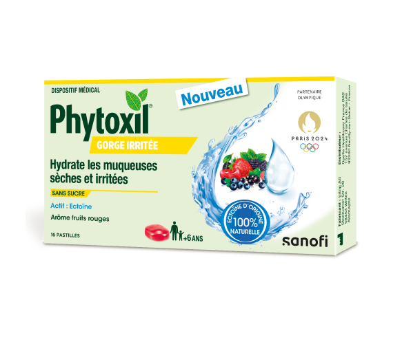 Pastille gorge irritée arôme fruits rouges Phytoxil - boîte de 16 pastilles - image 1
