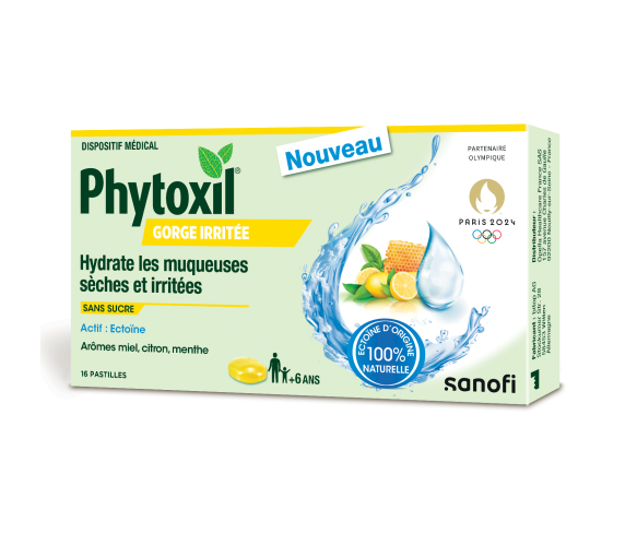 Pastille gorge irritée arôme miel citron menthe Phytoxil - boîte de 16 pastilles - image 1