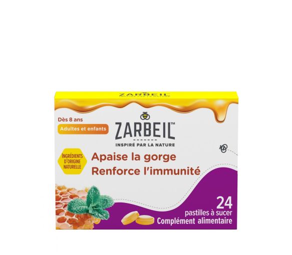 Pastilles gorge et immunité Zarbeil - boîte de 24 pastilles - image 1
