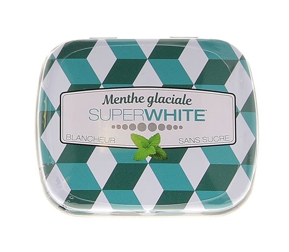 Pastilles menthe glaciale Superwhite - boîte de 50 pastilles
