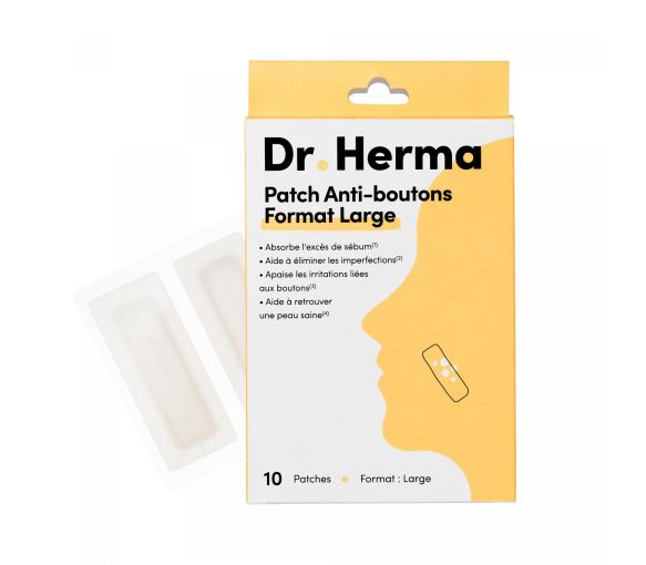 Patch anti-boutons format large Dr Herma - boite de 10 patches - image 1