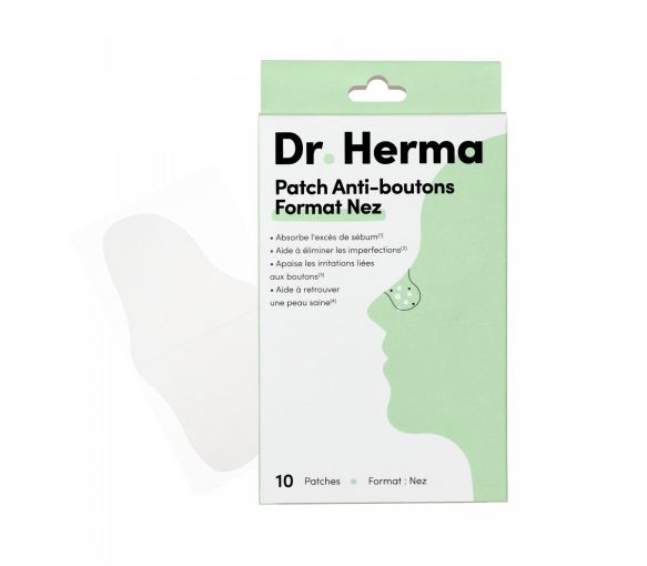 Patch anti-boutons format nez Dr Herma - boite de 10 patches - image 1