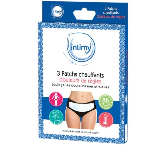 Patchs chauffants douleurs de règles Intimy Care - boîte de 3 patchs