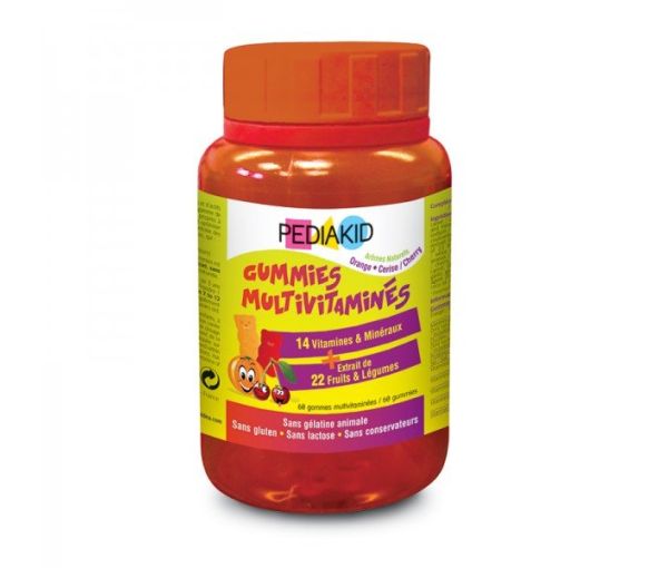 Pediakid Gummies multivitaminés - pot de 60 oursons