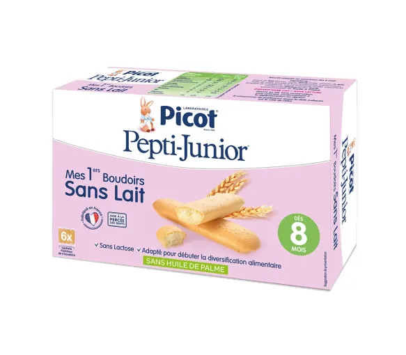 Pepti-Junior Mes 1ers boudoirs sans lait Picot - boite de 6 sachets de 4 boudoirs - image 1