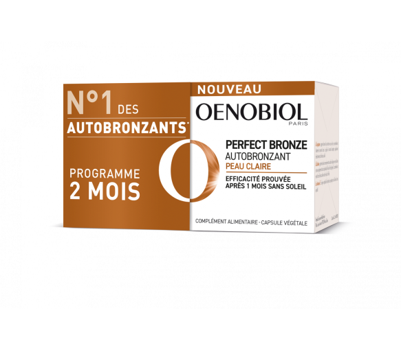 Perfect Bronze autobronzant peau claire Oenobiol - lot de 2 pots de 30 capsules - image 1