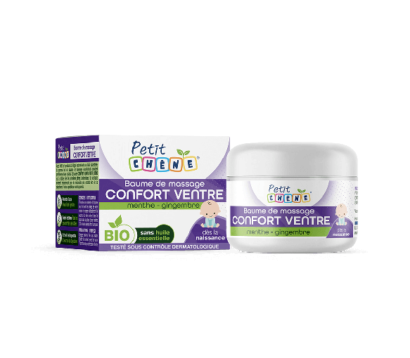 Petit Chêne baume de massage confort ventre bio Les 3 Chênes - pot de 40ml - image 1