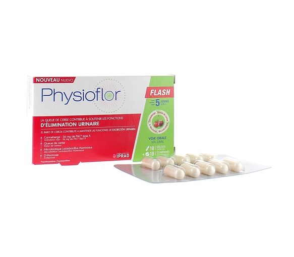 Physioflor Flash Iprad Santé - boîte de 10 gélules et 10 comprimés