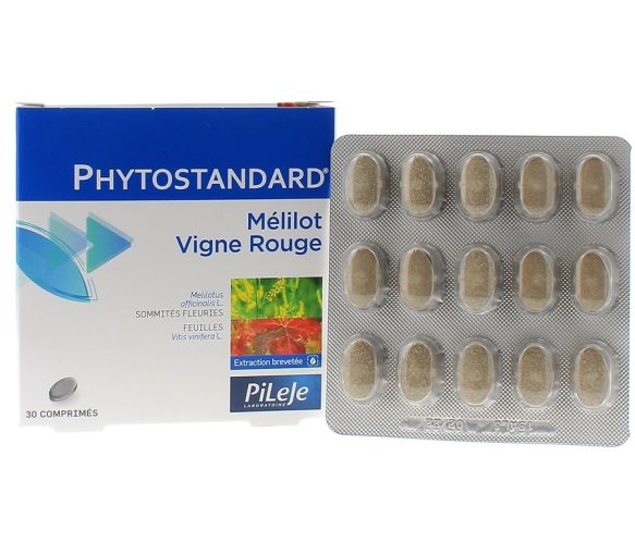 Phytostandard de mélilot et de vigne rouge Pileje - boîte de 30 comprimés
