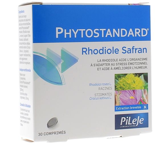 Phytostandard de rhodiole et safran Pileje - boîte de 30 comprimés
