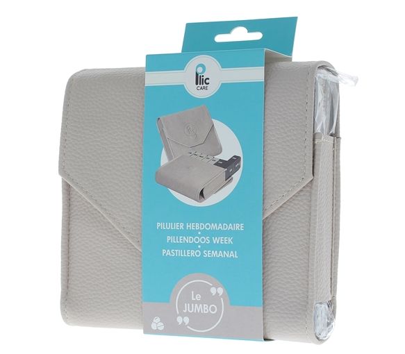 Pilulier hebdomadaire Jumbo simili cuir Plic - un pilulier - image 1
